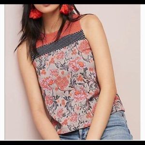 Anthropology Meadow Rue Tapestry Boho Tank Top, Size S